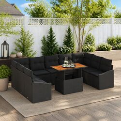 Comfortable 10-Piece Outdoor Sofa Set with Storage