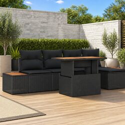 Comfortable 6-Piece Outdoor Sofa Set with Storage