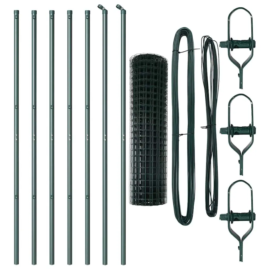 Green Mesh PVC-Coated Steel Fence Panel