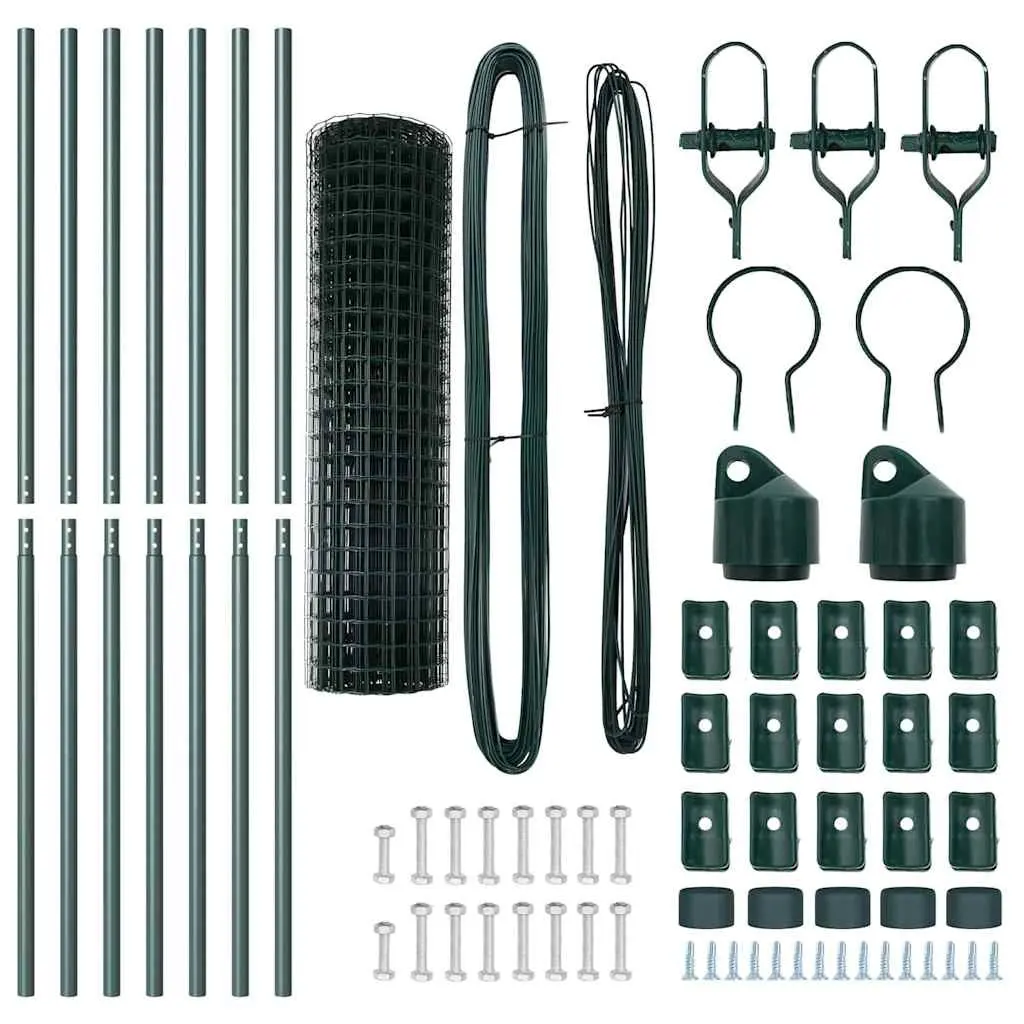 Green Mesh PVC-Coated Steel Fence Panel
