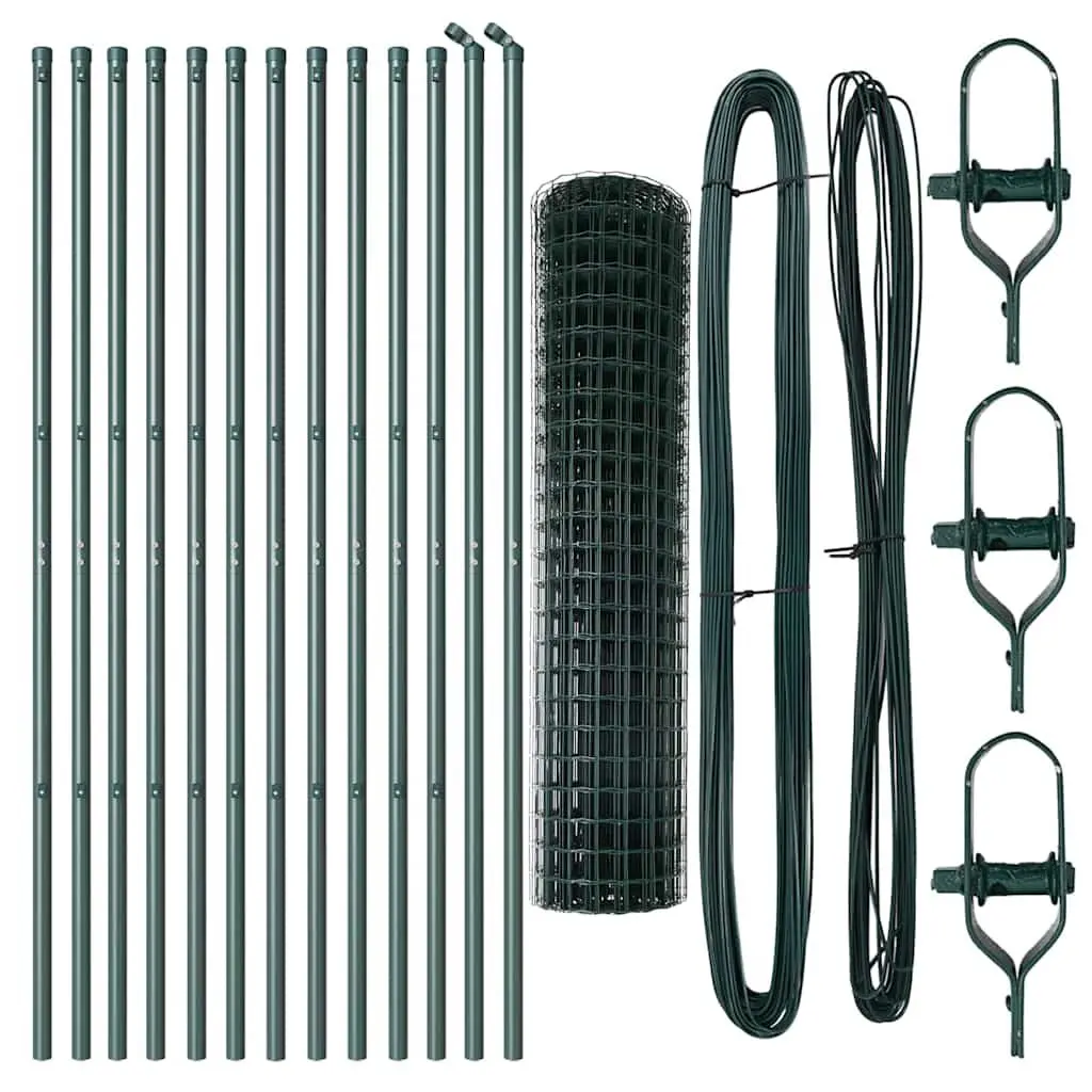 Outdoor Fence Panel Green Mesh PVC-Coated Steel Garden Terrace Barrier Enclosure