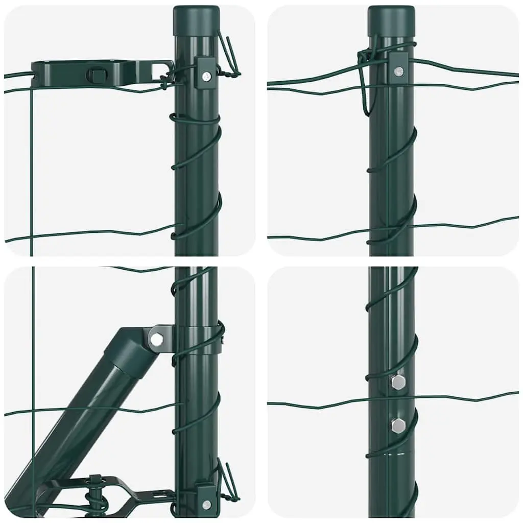 Outdoor Fence Panel Green Mesh PVC-Coated Steel Garden Terrace Barrier Enclosure