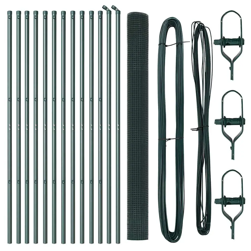Welded Wire Fence Panel 25 x 1.5 m in Green