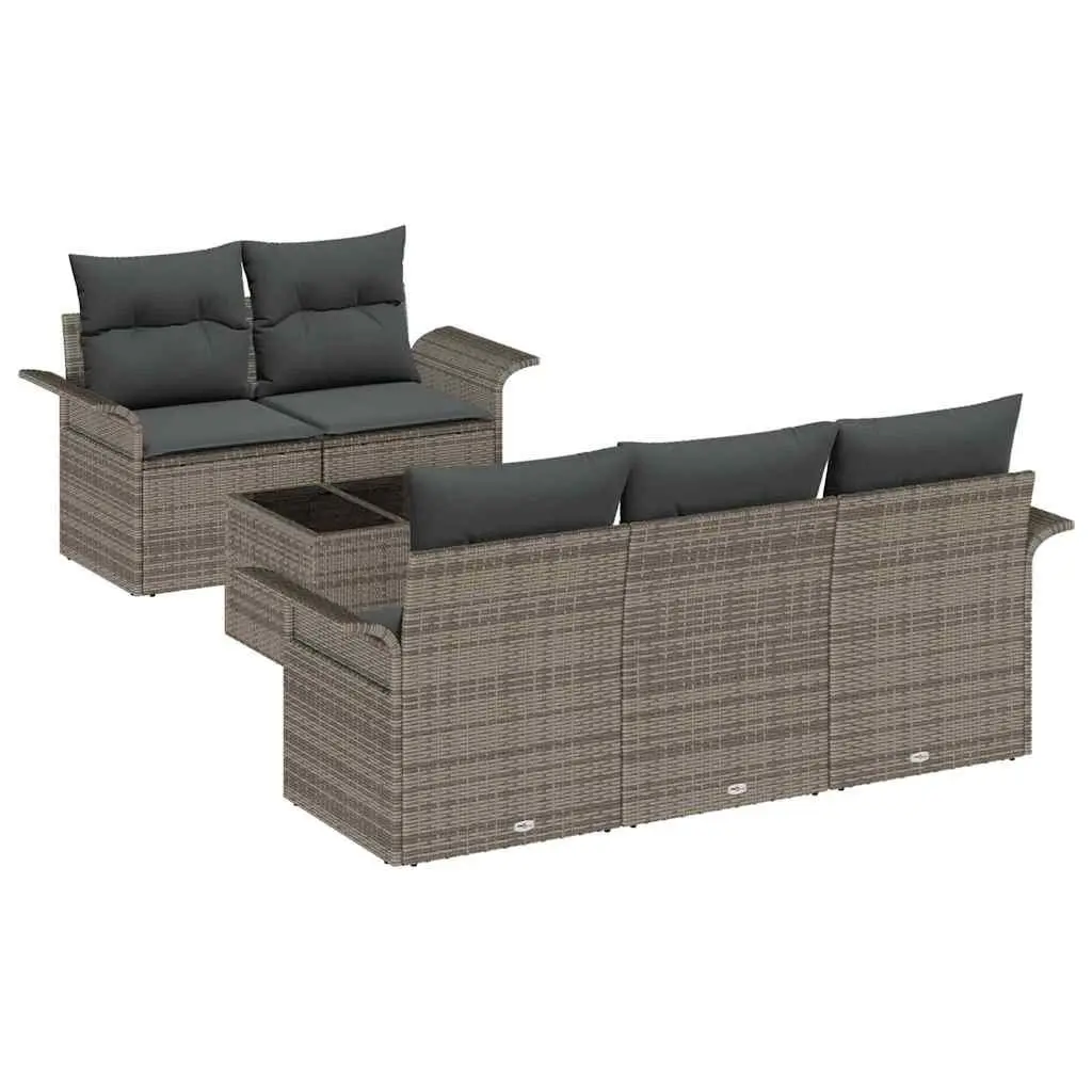 6-Piece Outdoor Sofa Set with Cushions