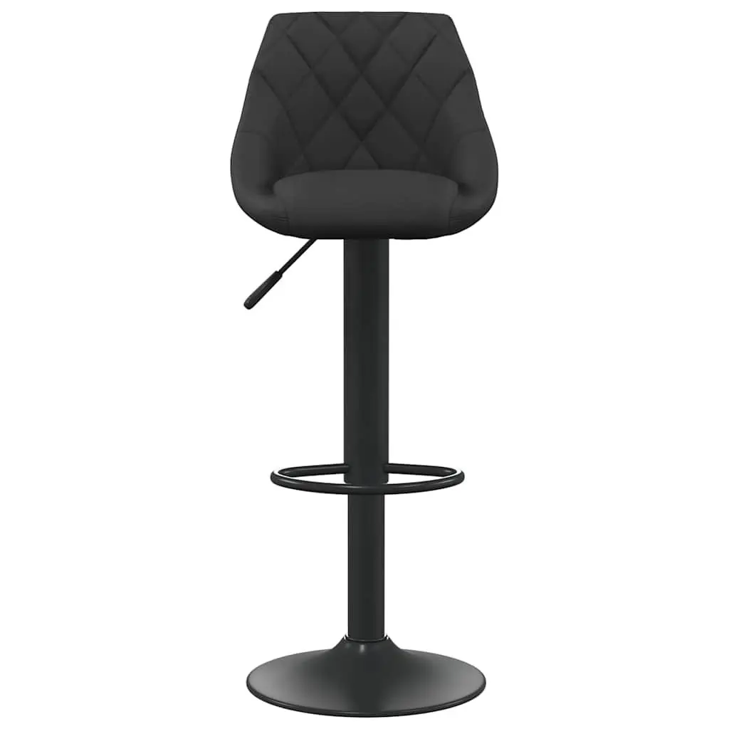Black Velvet Swivel Bar Stool for Comfort