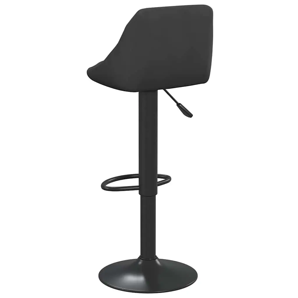 Black Velvet Swivel Bar Stool for Comfort