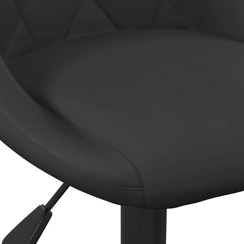 Bar Stools Adjustable Height Swivel Black Velvet 2 Piece