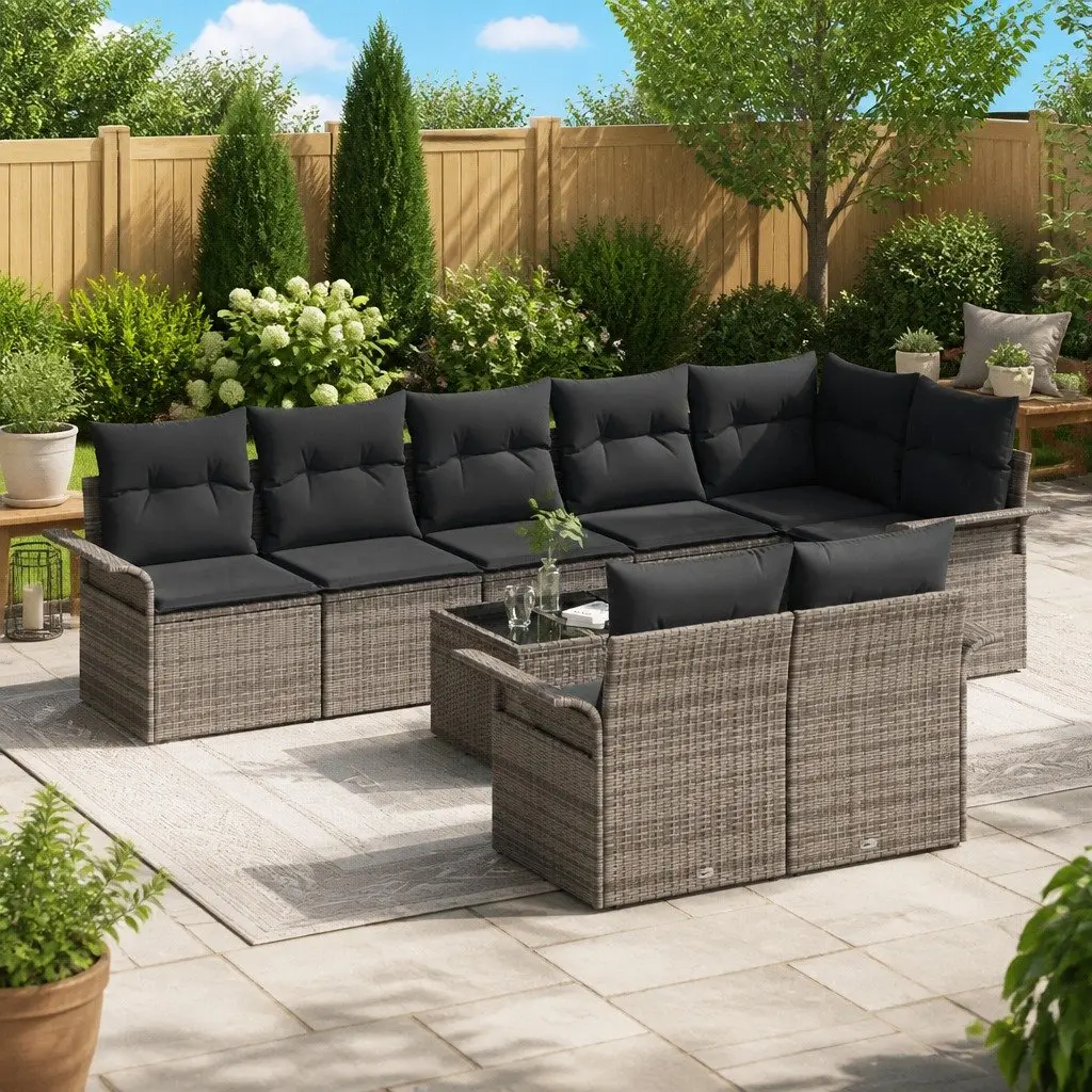 Grey Modular Sofa Set with Smart Storage
