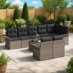 Comfortable Grey Modular Sofa Set with Smart Storage