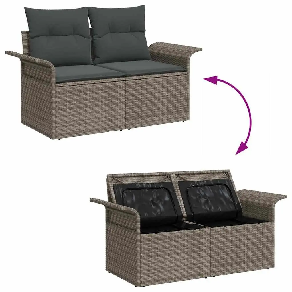 Grey Modular Sofa Set with Smart Storage