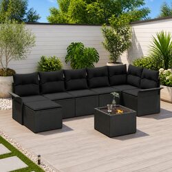 Reliable 8-Piece Modular Garden Sofa with Storage