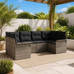 Affordable Comfort with Grey Modular Garden Sofa Set