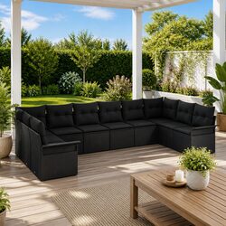 Comfortable and Practical 10-Piece Garden Sofa Set