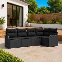 Warm and Functional 5-Piece Garden Sofa Set