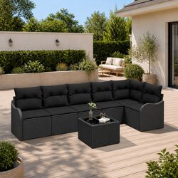 Comfortable 7-Piece Modular Garden Sofa Set for Outdoors