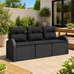 Comfortable and Practical 3-Piece Garden Sofa Set