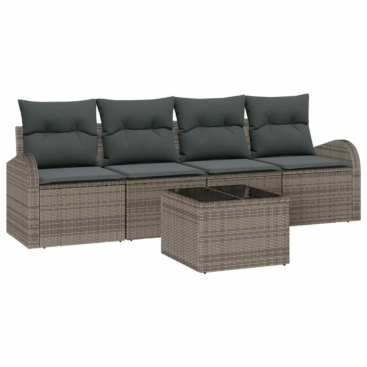 5-Piece Garden Sofa Set in Grey