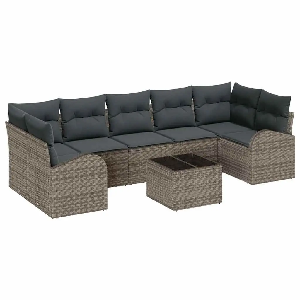 Outdoor Garden Sofa Set Modular Sectional Furniture 8 Piece Grey