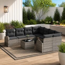 Reliable 9-Piece Outdoor Sofa Set with Storage and Comfort