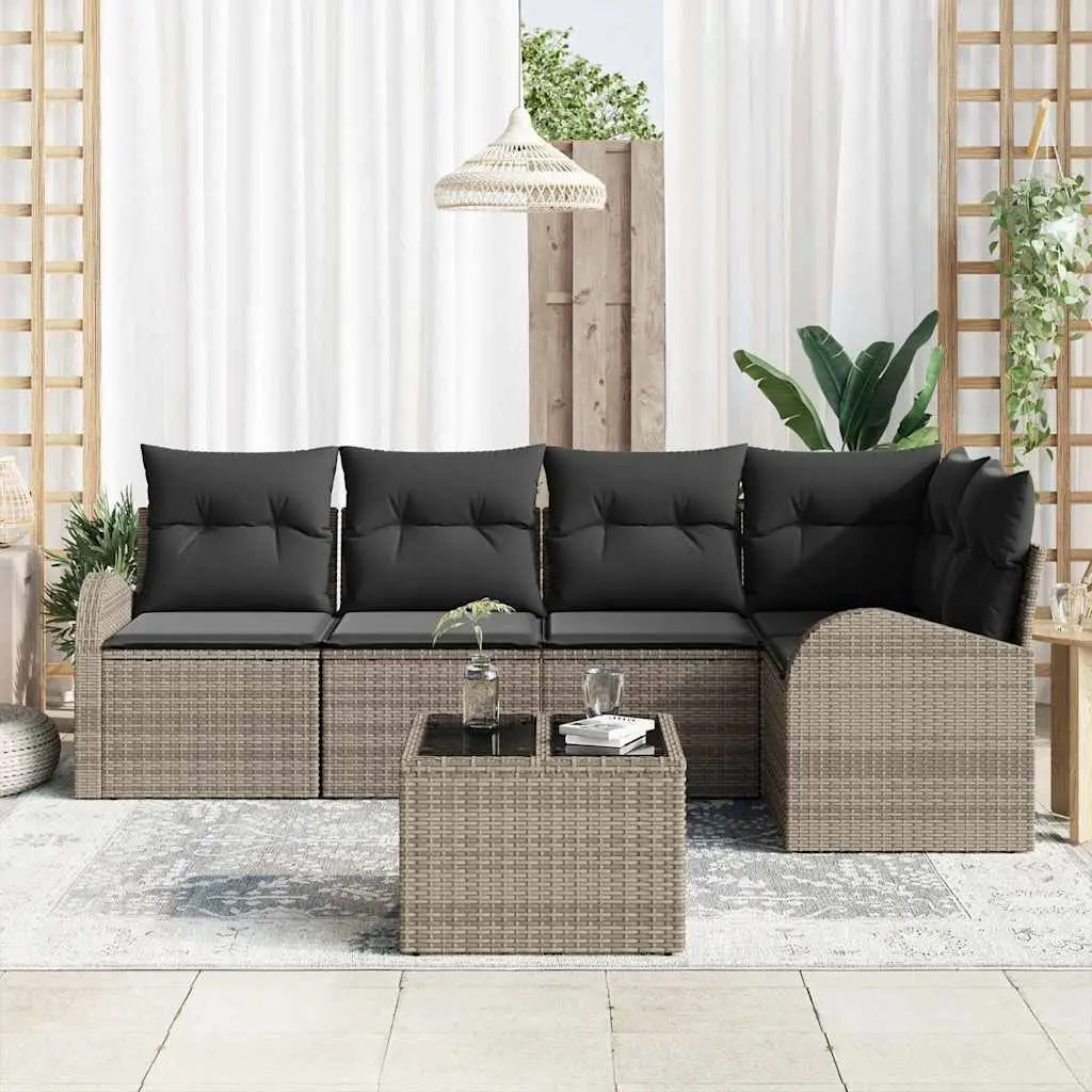Grey Modular Garden Sofa Set of 6