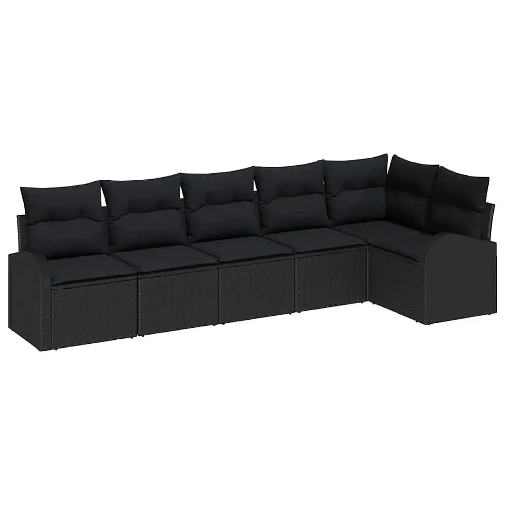 6-Piece Garden Sofa Set with Cushions