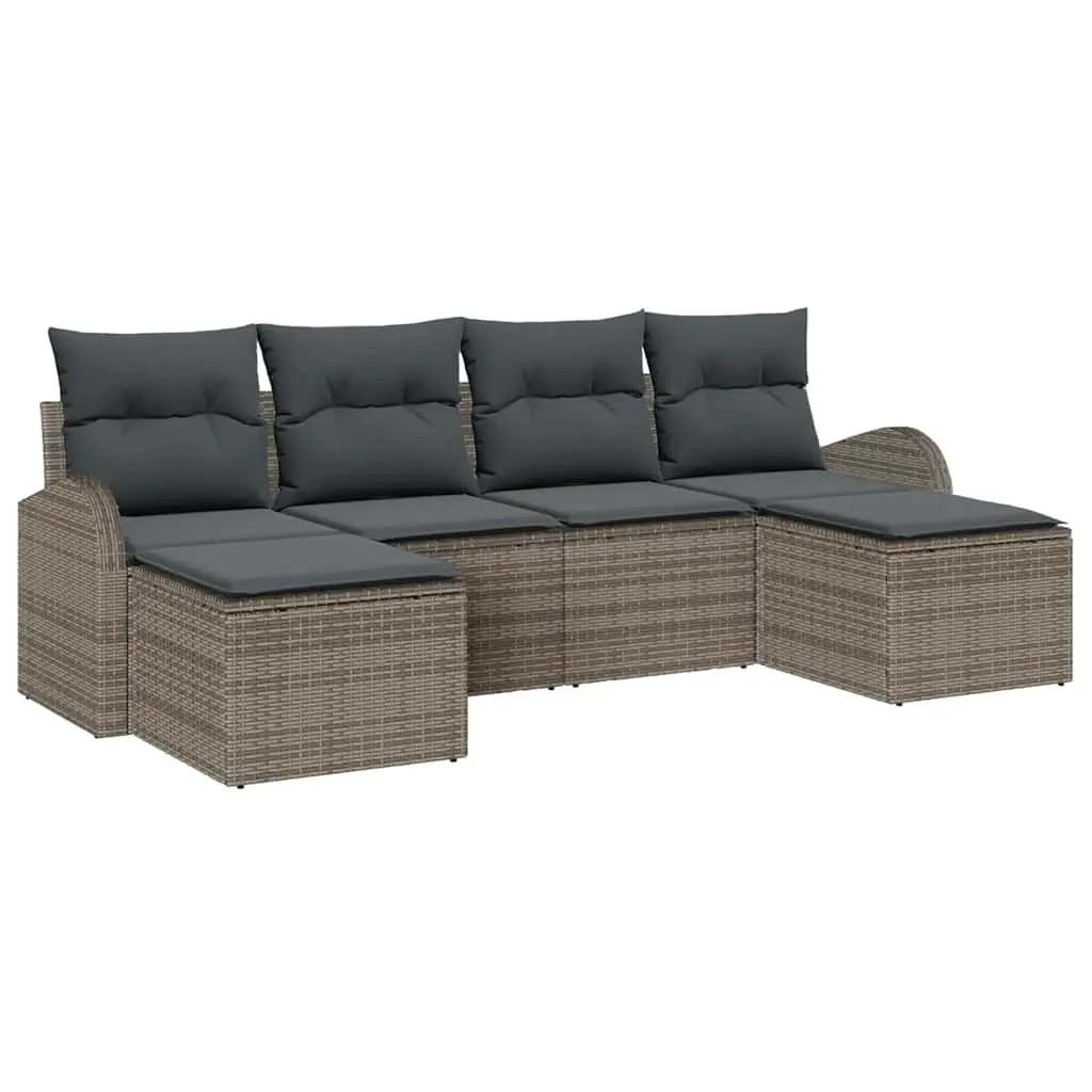 6-Piece Outdoor Sofa Set with Storage Solutions