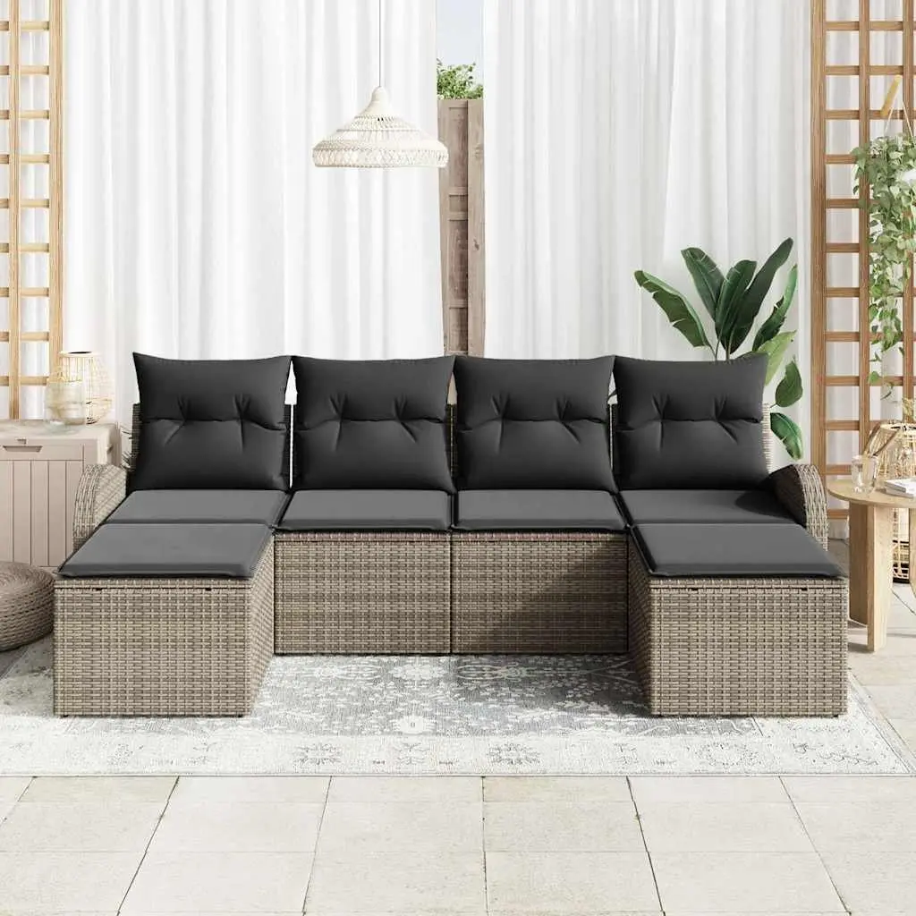 6-Piece Outdoor Sofa Set with Storage Solutions