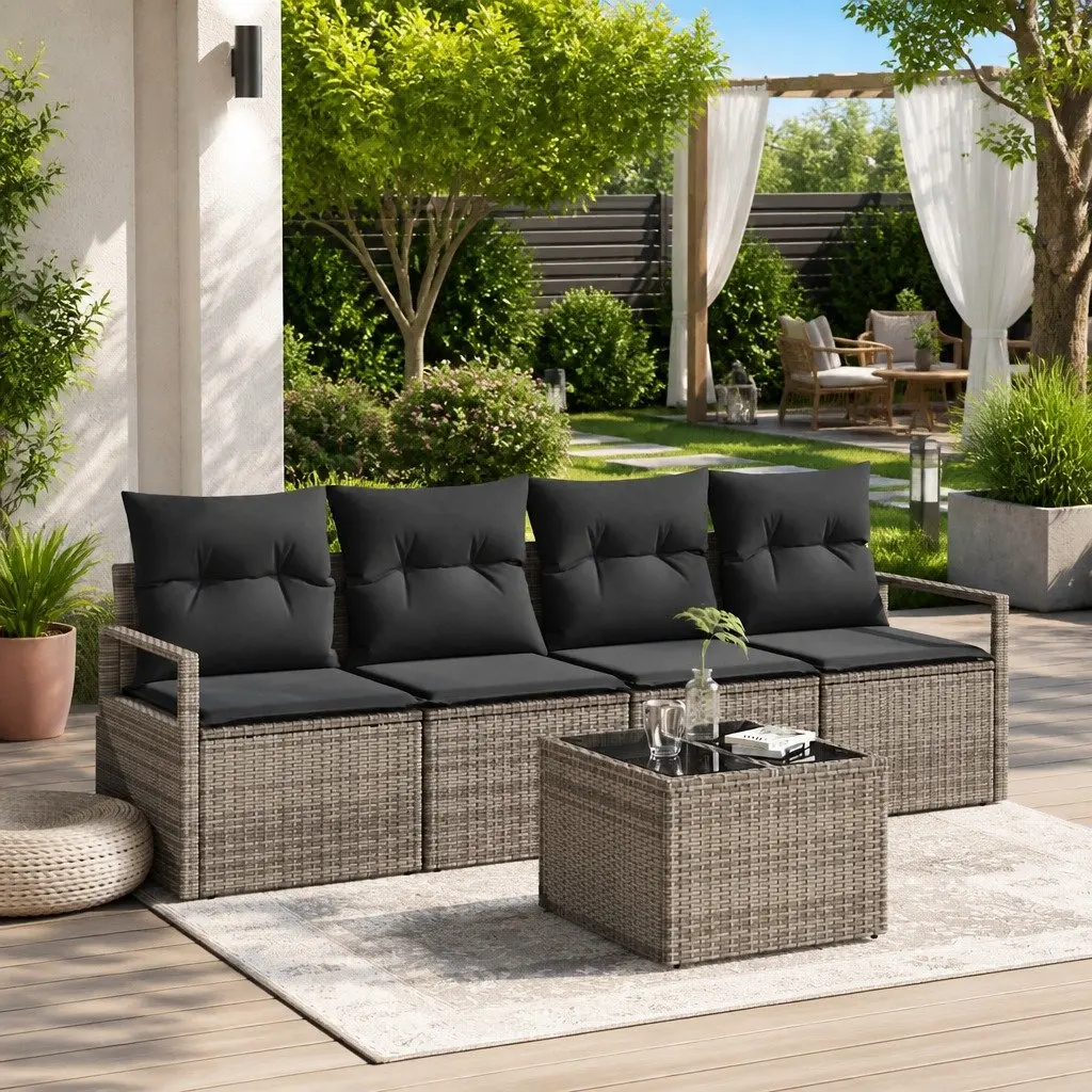 Grey 5-Piece Sofa Set