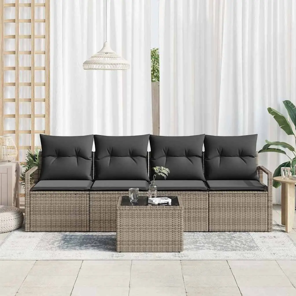 Grey 5-Piece Sofa Set