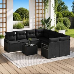 Value-Driven 9-Piece Outdoor Sofa Set for Comfort
