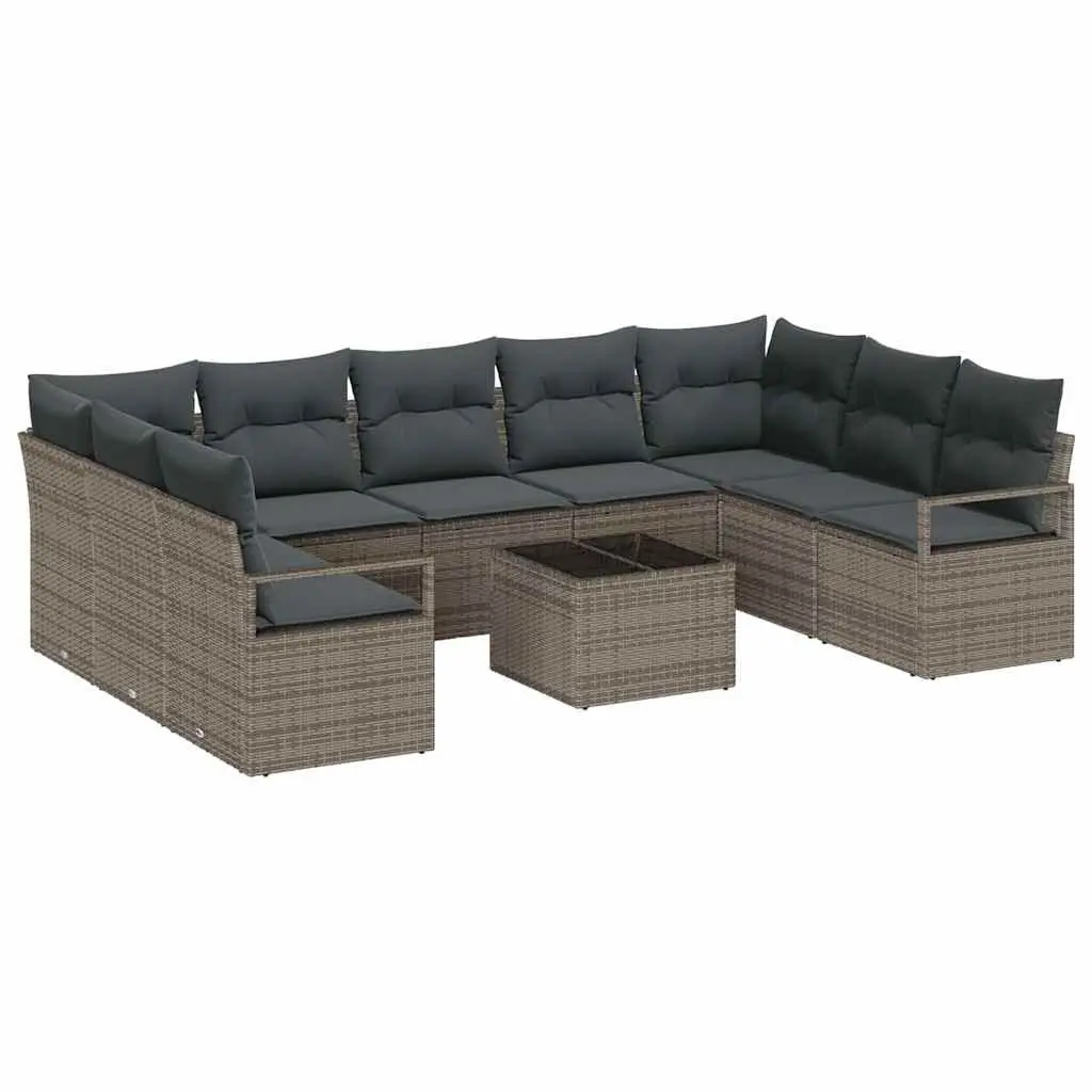 10-Piece Light Grey Sofa Set