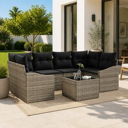 Value and Practicality: 7-Piece Garden Sofa Set