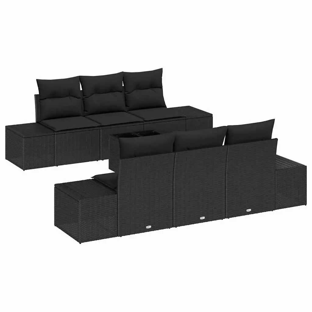 8-Piece Outdoor Garden Sofa Set with Storage