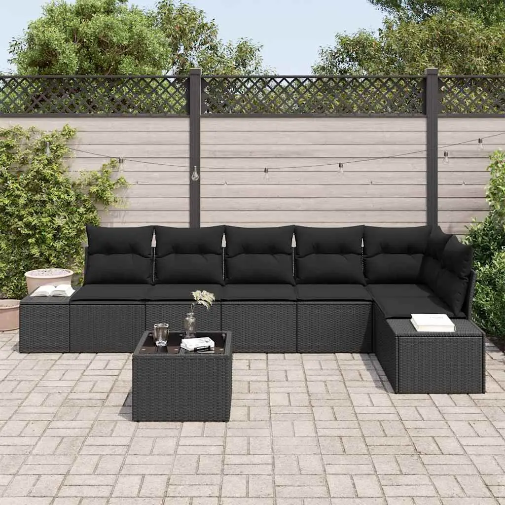 Modular Garden Sofa Set Outdoor Furniture Patio Lounge Black