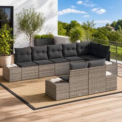 Comfortable and Practical 8-Piece Garden Sofa Set