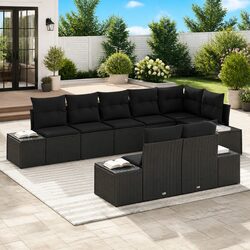 Reliable 8 Piece Garden Sofa Set with Storage Solutions