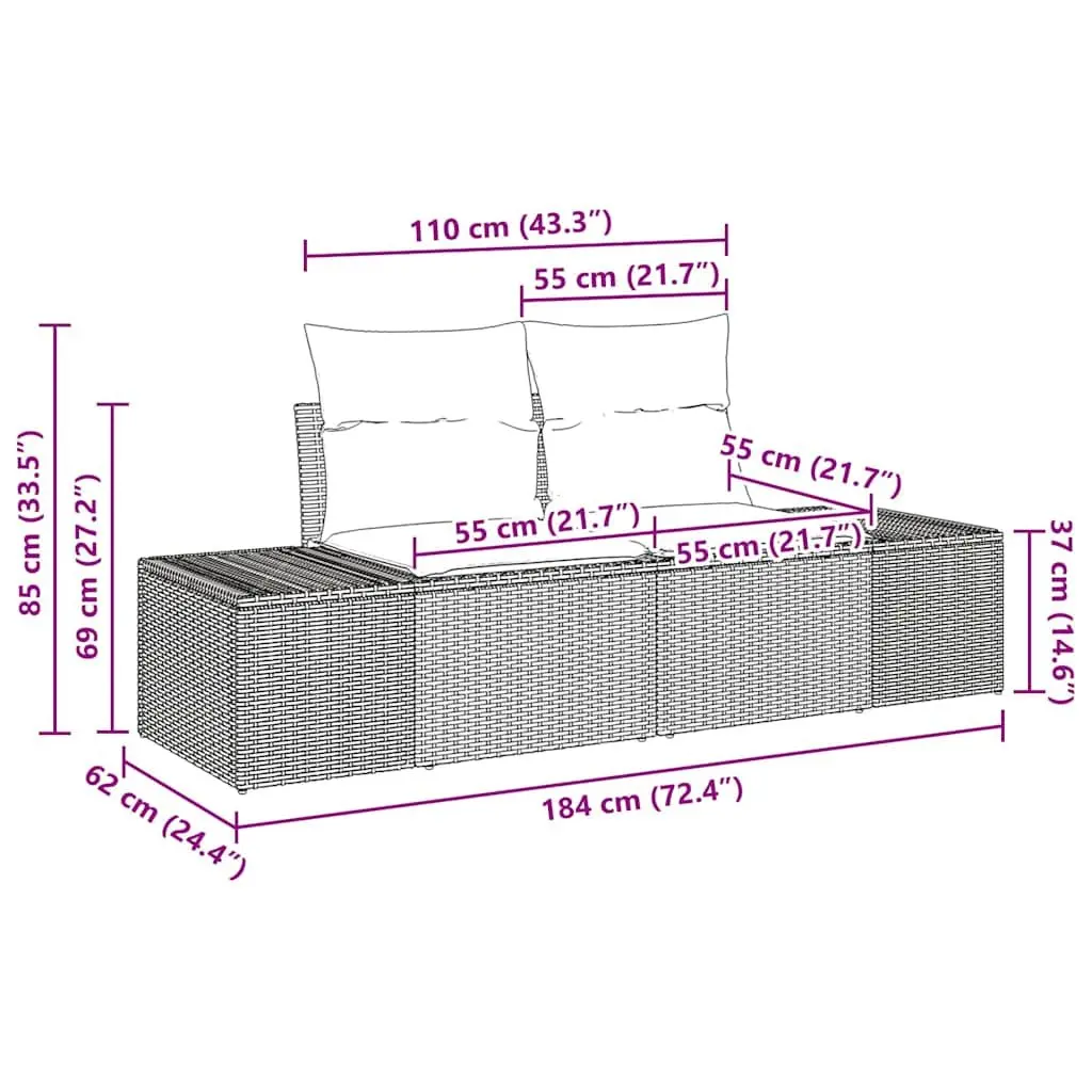 8 Piece Garden Sofa Set with Storage Solutions