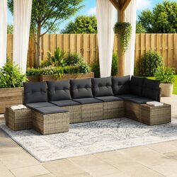 Practical 7-Piece Outdoor Sofa Set with Cushions