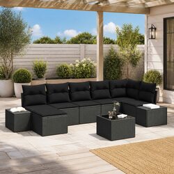 7 Piece Outdoor Sofa Set with Modular Design and Storage