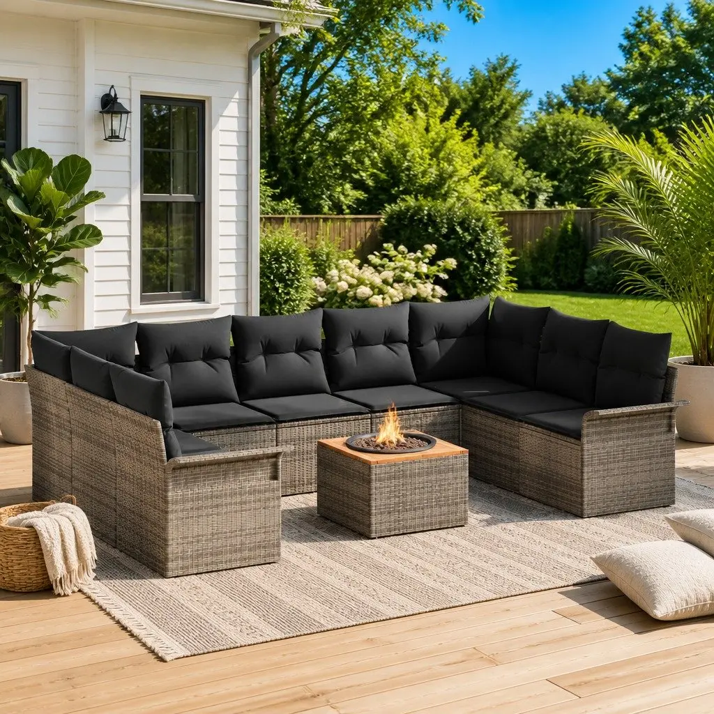 10 Piece Garden Sofa Set