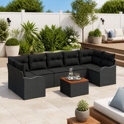 Reliable and Practical 8-Piece Garden Sofa Set