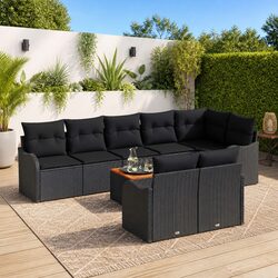 Value-Driven 9 Piece Garden Sofa Set with Storage