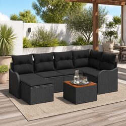 Reliable 7-Piece Garden Sofa Set for Outdoor Relaxation