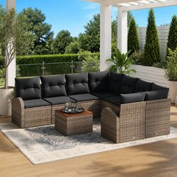 Warm and Durable 9-Piece Garden Sofa Set