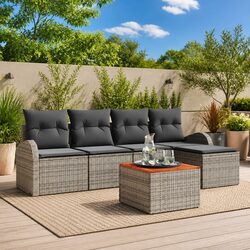 6-Piece Grey Sofa Set: Practical and Affordable Comfort