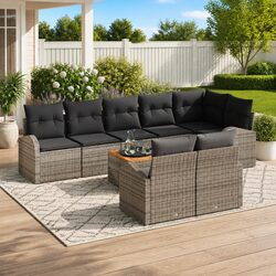 Reliable 9-Piece Outdoor Garden Sofa Set with Storage