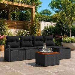 Value and Comfort with 6-Piece Modular Garden Sofa Set