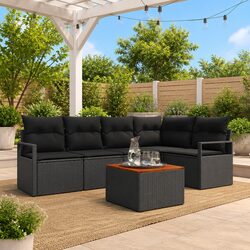 Practical 6-Piece Modular Sofa Set for Your Garden
