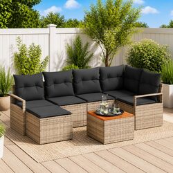 Reassuringly Practical 7-Piece Modular Sofa Set for Gardens