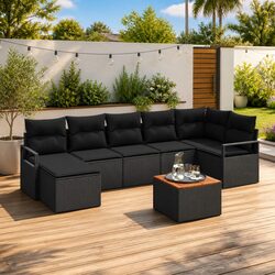 Warm and Functional 8-Piece Outdoor Sofa Set